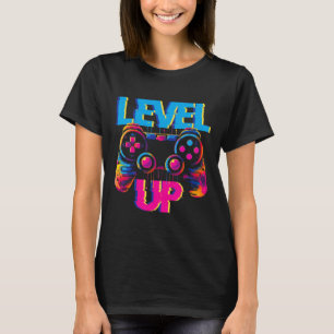 Gaming Level Up Game Controller Video Game Pop Art T-Shirt