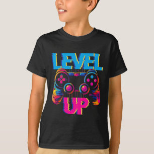 Gaming Level Up Game Controller Video Game Pop Art T-Shirt
