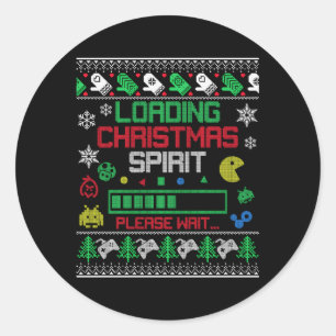 Gaming Loading Spirit For Gamer Ugly Classic Round Sticker