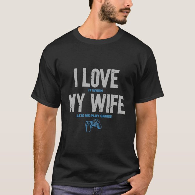 Gaming Lover Funny Husband And Video Gamer T-Shirt (Front)