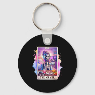 Gaming Lover Gamer Skeleton Halloween Halloween Key Ring