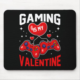 Gaming Lover Heart Dating Gamer Valentine Days Cou Mouse Mat