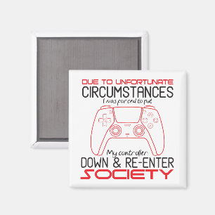 Gaming Lovers Put My Controller Down Funny Gamer Magnet