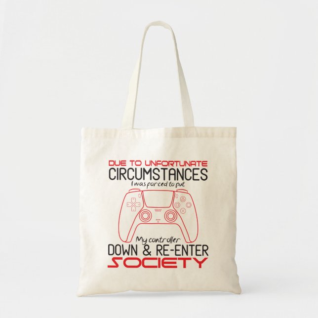 Gaming Lovers Put My Controller Down Funny Gamer Tote Bag (Front)