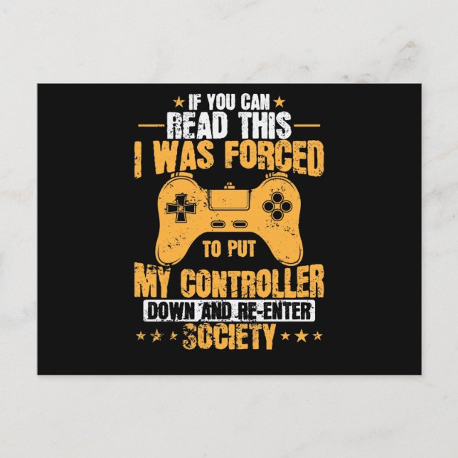 Gaming macht auch mal Pause Controller Postcard (Front)