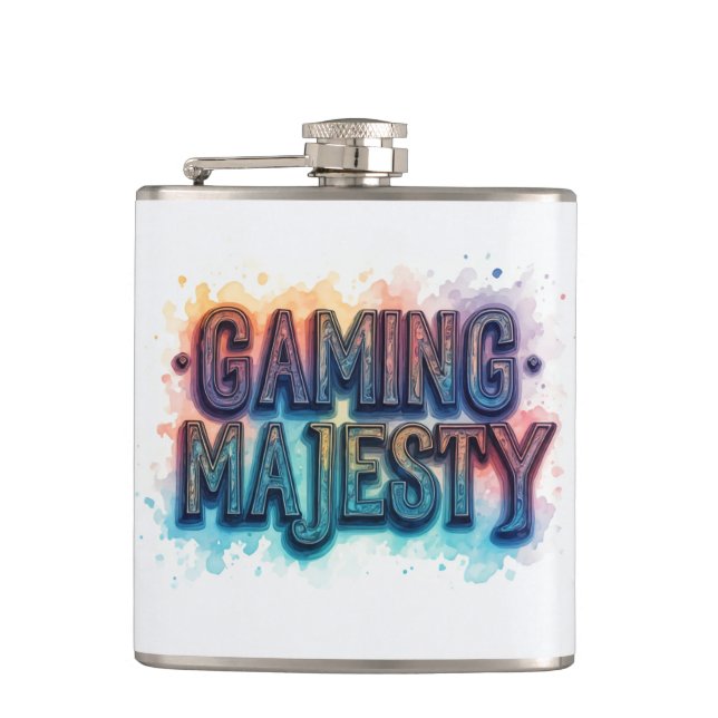 Gaming Majesty  Hip Flask (Front)