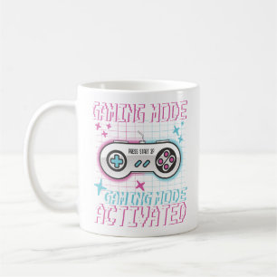  Gaming Mode Activated Retro Pixel Gamer Design Coffee Mug