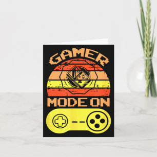 Gaming Mode On Funny Game Quotes Gift For Players Card