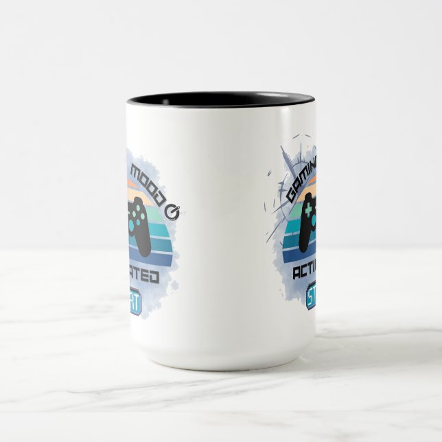 "Gaming Mood Activated – Gamer Coffee Mug" Mug (Center)