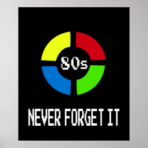 Gaming - Never Forget Is 80's Gamer Gadget Poster