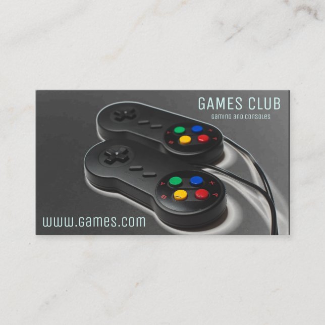 Gaming online games computer business card (Front)