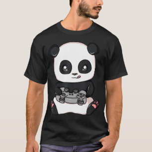 Gaming Panda Pew Gamer Playing Video Games Tee