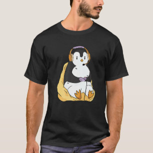 Gaming Penguin Headset Animals Penguin Gamer   T-Shirt