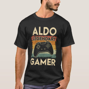 Gaming Personalised Name Aldo Legendary Gamer T-Shirt
