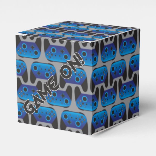 Gaming Pro Gamer Party Favour Box, Blue Box (Front Side)