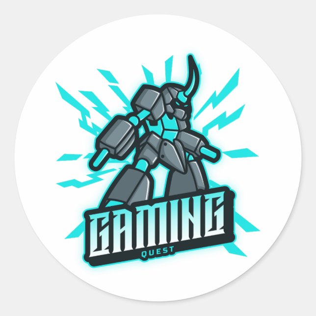 Gaming Quest Classic Round Sticker (Front)
