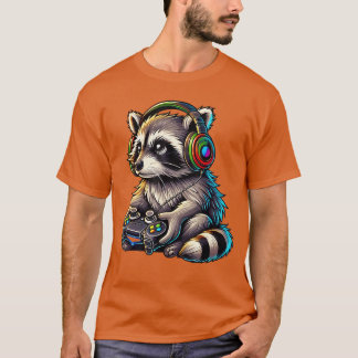 Gaming Raccoon Video Games Raccoon Lovers Gamers B T-Shirt