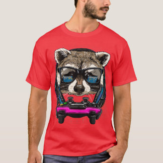 Gaming Racoon Video  Player Animal Lover  T-Shirt