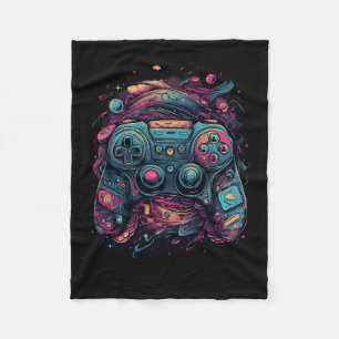 Gaming Rave Gamer Nerd Abstract Pc Gamer Graphics Fleece Blanket