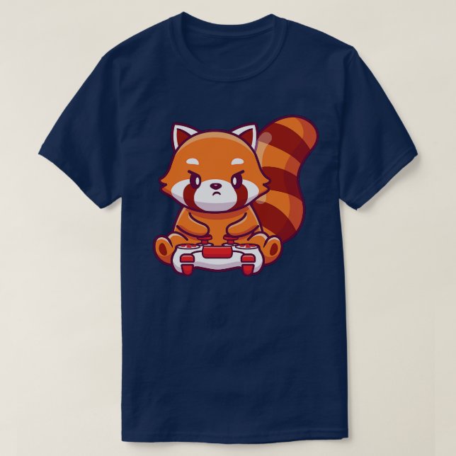 Gaming Red Panda 2 T-Shirt (Design Front)