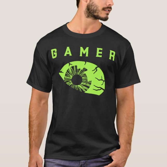 Gaming Shirt Kids Teens Gamer Eye Graphic Tshirts  (Front)