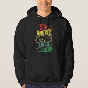 Gaming Sibling Video Gamer Retro Son Brother Gamin Hoodie