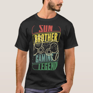 Gaming Sibling Video Gamer Retro Son Brother Gamin T-Shirt