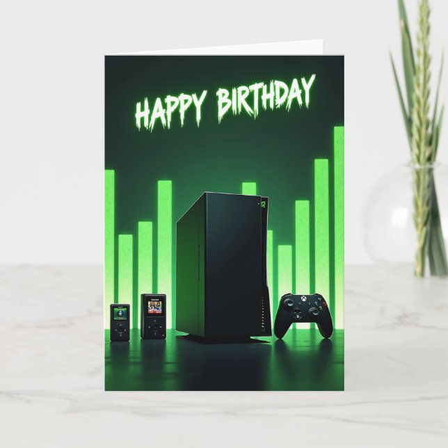 Gaming Tech Birthday Card (Front)