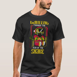 Gaming Through Chinese New Year Snake 2025 Gamer B T-Shirt