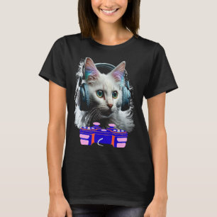 Gaming Turkish Angora Cat Player Animal Video Game T-Shirt
