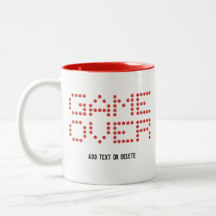 Gaming Video Game Over Lettering Gamer D20 Dice Two-Tone Coffee Mug
