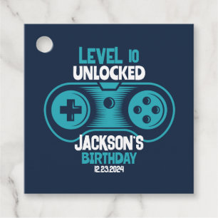 Gaming Video Game Theme Gamer Boy Birthday Party Favour Tags