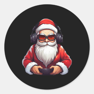 Gaming Video Gamer Game Controller Christmas Pajam Classic Round Sticker