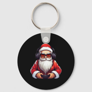 Gaming Video Gamer Game Controller Christmas Pajam Key Ring