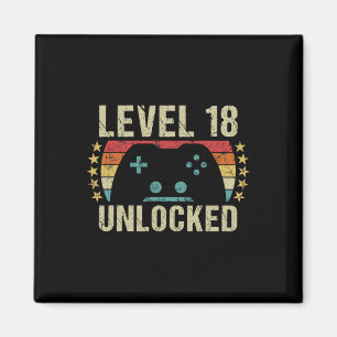 Gaming Vintage 18th Birthday Gift 18 Year Old Boy  Magnet