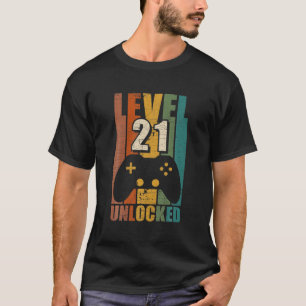 Gaming Vintage 21St Birthday Gift 21 Year Old Boy T-Shirt