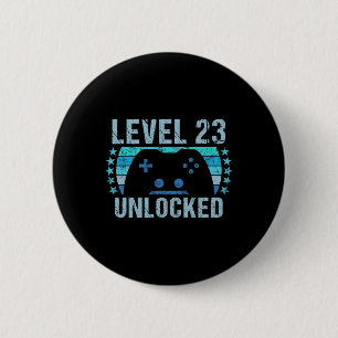 Gaming Vintage 23rd Birthday Gift 23 Year Old Boy 6 Cm Round Badge