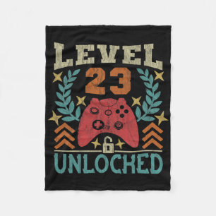 Gaming Vintage 23rd Birthday Gift 23 Year Old Boy Fleece Blanket
