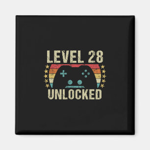 Gaming Vintage 28th Birthday Gift 28 Year Old Boy Magnet