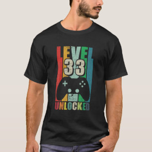 Gaming Vintage 33Rd Birthday Gift 33 Year Old Boy T-Shirt