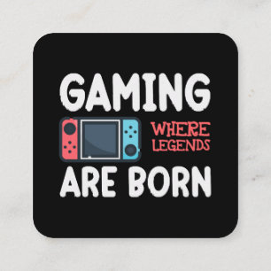 gaming where legends are born square business card