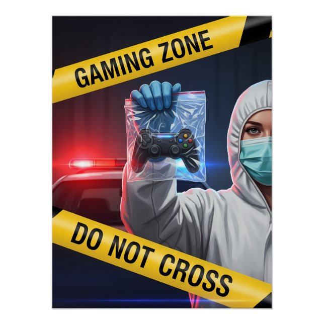 Gaming Zone Do Not Cross Poster (Front)