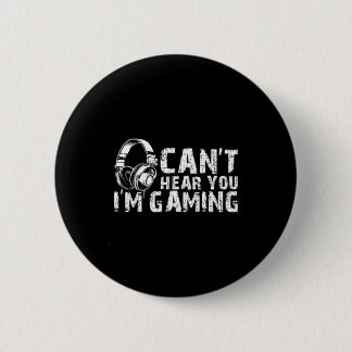 Gaming Zone Focus Gamer Tee Funny Quote  6 Cm Round Badge