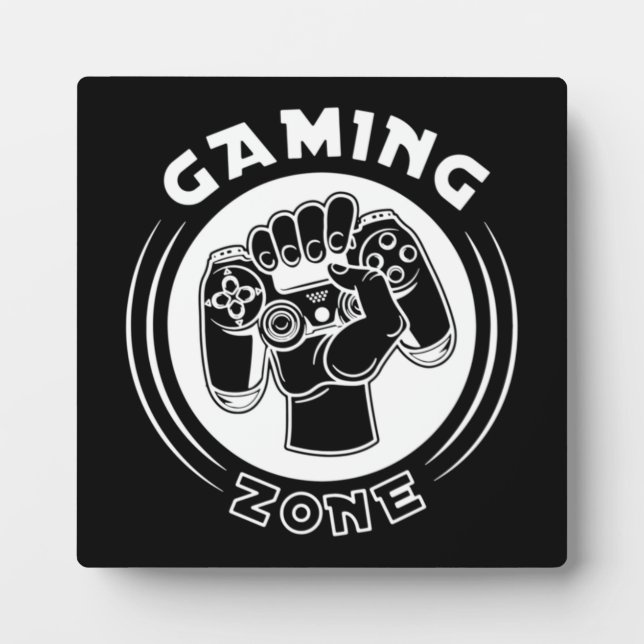 Gaming Zone, Mancave - Funny Video Gamer, Gaming P Plaque (Front)