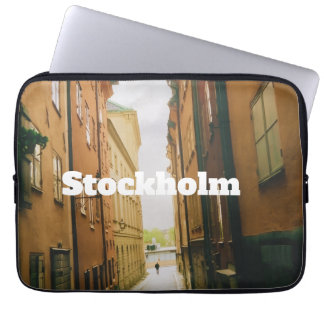 Gamla Stan, Stockholm Souvenir, Retro European  Laptop Sleeve