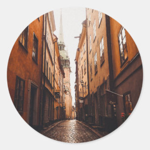 Gamla Stan, Stockholm, Sweden Classic Round Sticker