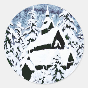 gamle-kirke-den (1) classic round sticker