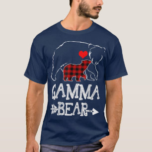 Gamma Bear Buffalo Plaid Christmas Family Pajama T-Shirt