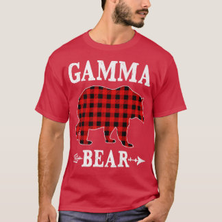 Gamma Bear Christmas Pajama Red Plaid Buffalo Fami T-Shirt