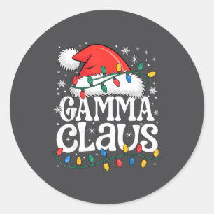Gamma Claus Funny Xmas Christmas Grandma Holiday S Classic Round Sticker